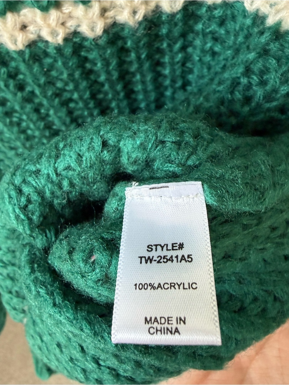 NWT (bag) Zenana Hunter Green Stripe Sweater | S-L - Picture 2 of 6